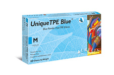 Aurelia Unique TPE ® - Blue Powder Free - Medium - Vynilové/Syntetické rukavice bez pudru