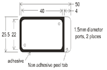 1 Fluor Adhesive Chamber 22x40mm x0.25mmD 100/pk