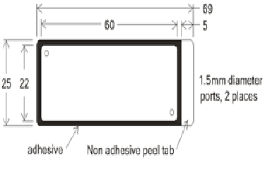 1 Fluor Adhesive Chamber 22x60mmx0.25mmD 100/pk