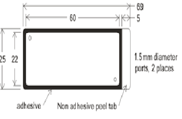 1 Fluor Adhesive Chamber 22x60mmx0.12mmD 100/pk
