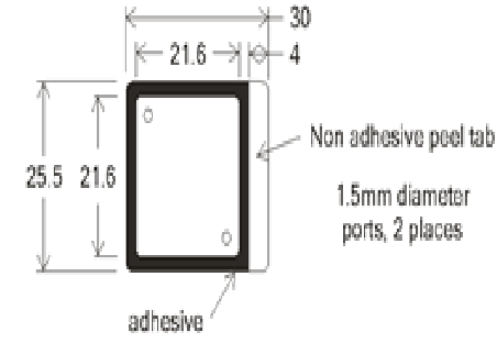 1 Fluor Adhesive Chamber 22x22mmx0.25mmD 100/pk