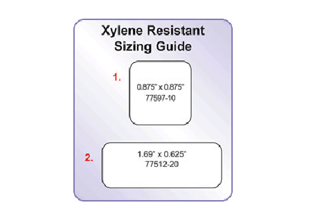 0.875x0.875'' (22x22mm) Xylene Resistant Label