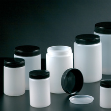 Polyethylenové nádobky s víčkem a vkládací zátkou 60ML