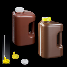 VACUUM CONTAINER 3L BROWN W/CANULA