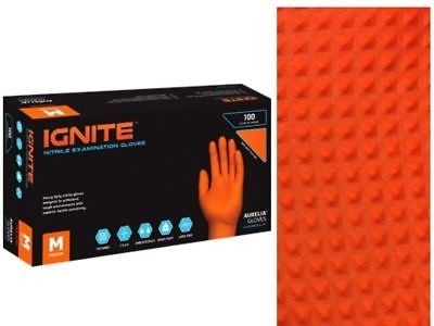 Aurelia Ignite - Textured Orange PF Nitrile - XXL - Nitrilové rukavice