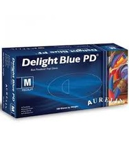 BLUE Powder-Free Vinyl, 4.5g weight Delight Blue PF® - Vynilové rukavice bez pudru